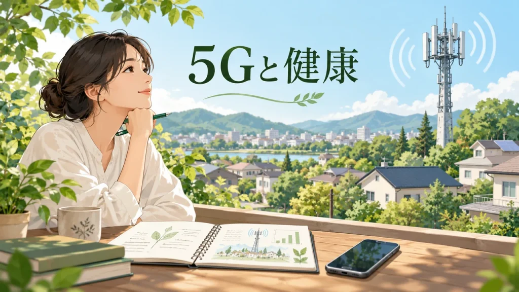 動画更新:5Gと健康:科学的見地からのテーマを短いラベルで説明するAI生成イラスト