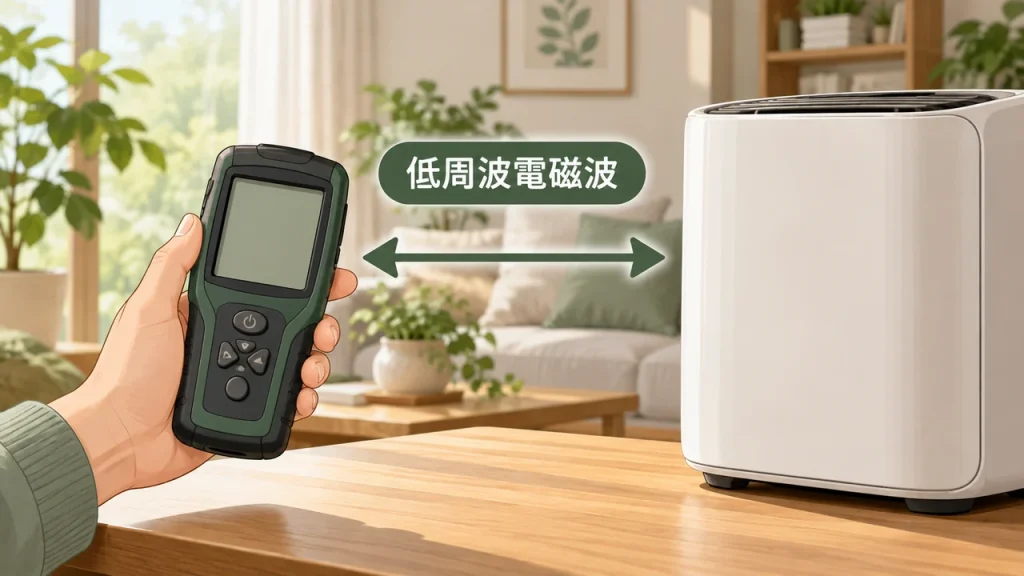 動画更新:WHOが解説する低周波電磁波と健康のテーマを短いラベルで説明するAI生成イラスト